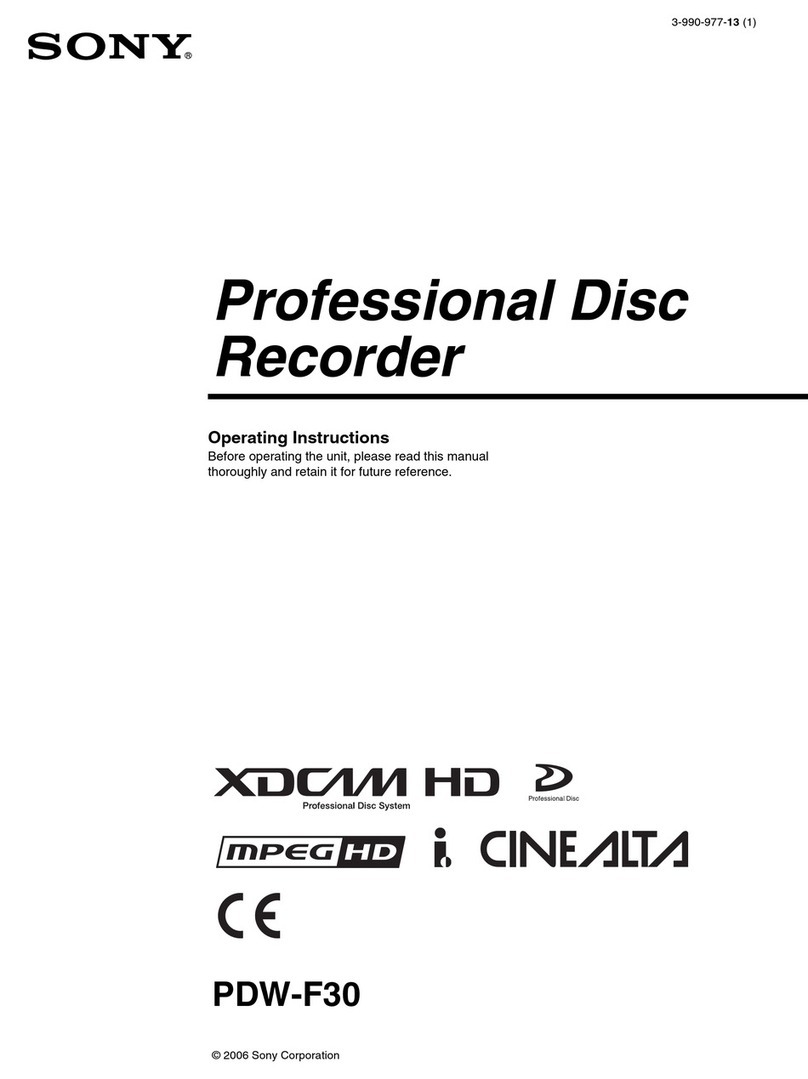 Sony PDW-F30 User manual