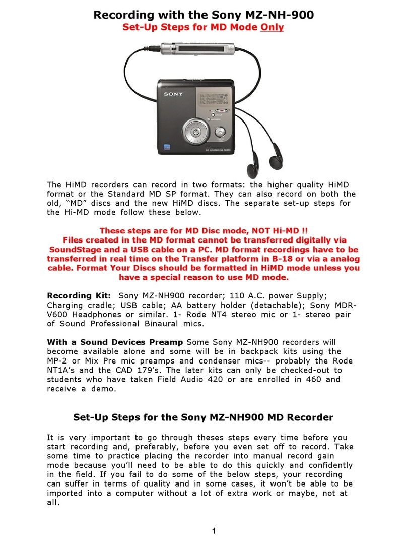 Sony MZ-NH900 User manual