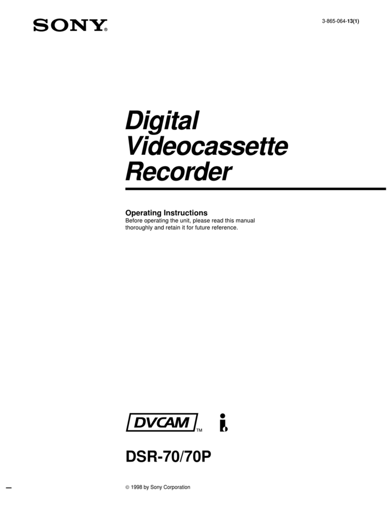 Sony DSR-70 operating instructions