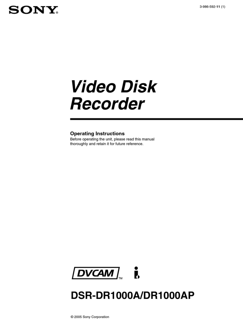 Sony DVCAM DSR-DR1000A operating instructions