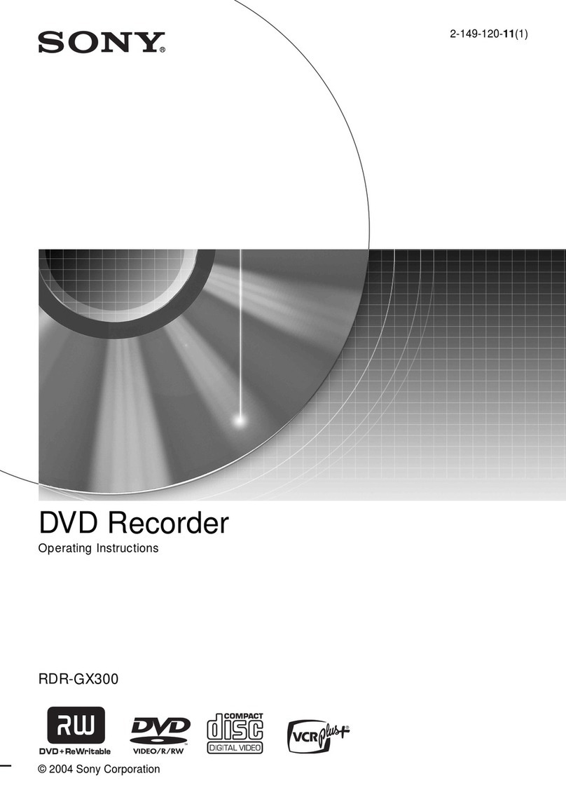 Sony RDR-GX300 operating instructions