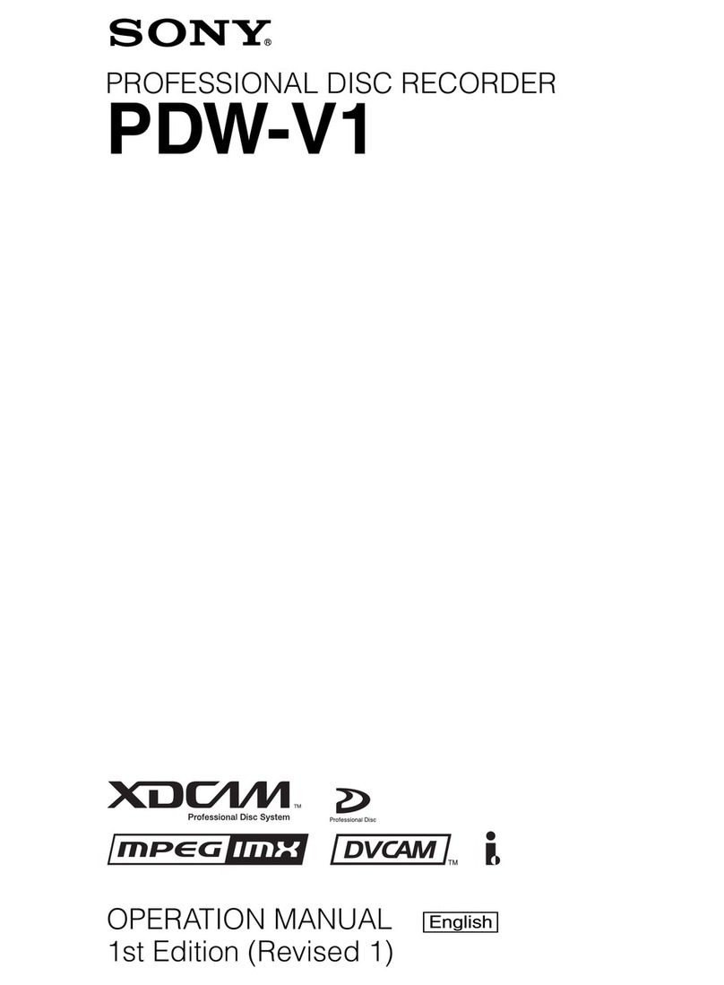 Sony XDCAM PDW-V1 Operation manual