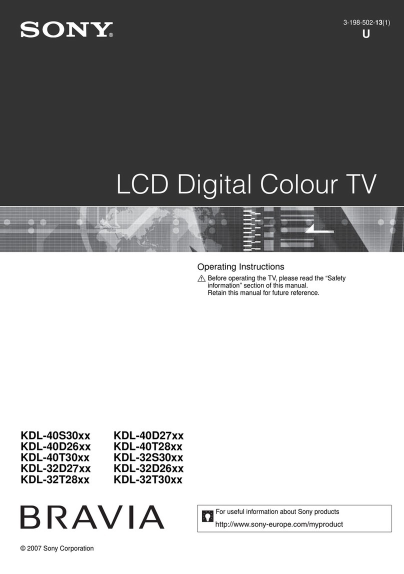 Sony Bravia KDL-32D26 Series User manual