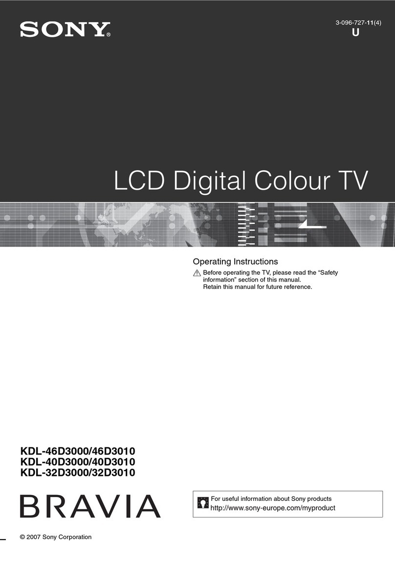 Sony Bravia KDL-32D3010 User manual