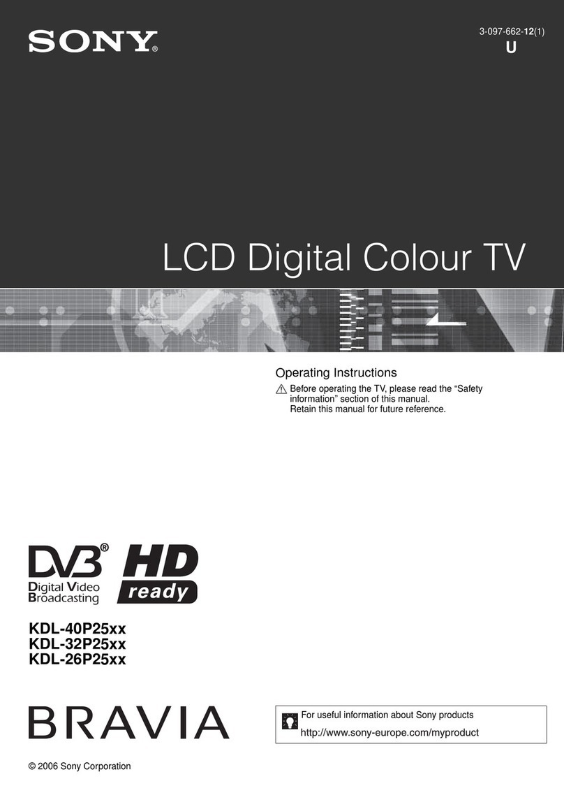 Sony Bravia KDL-26P25xx User manual Sony Bravia KDL-26P25xx User manual