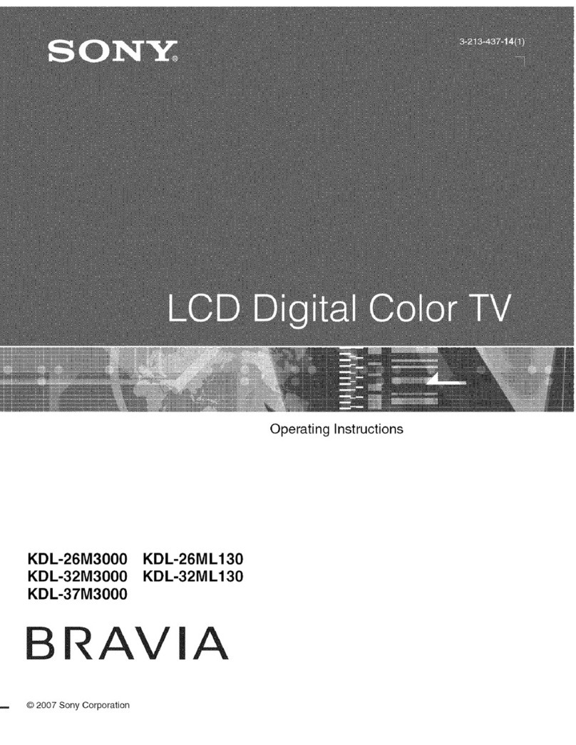 Sony Bravia KDL- 32ML 13fi operating instructions