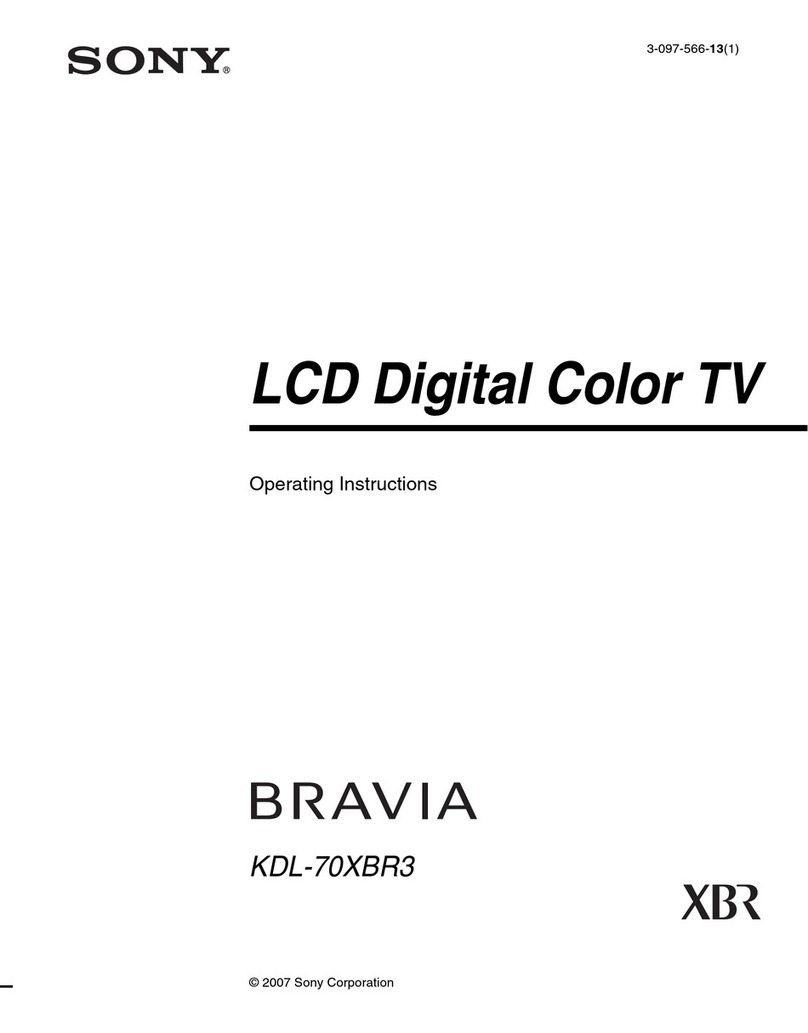 Sony BRAVIA KDL-70XBR3 User manual