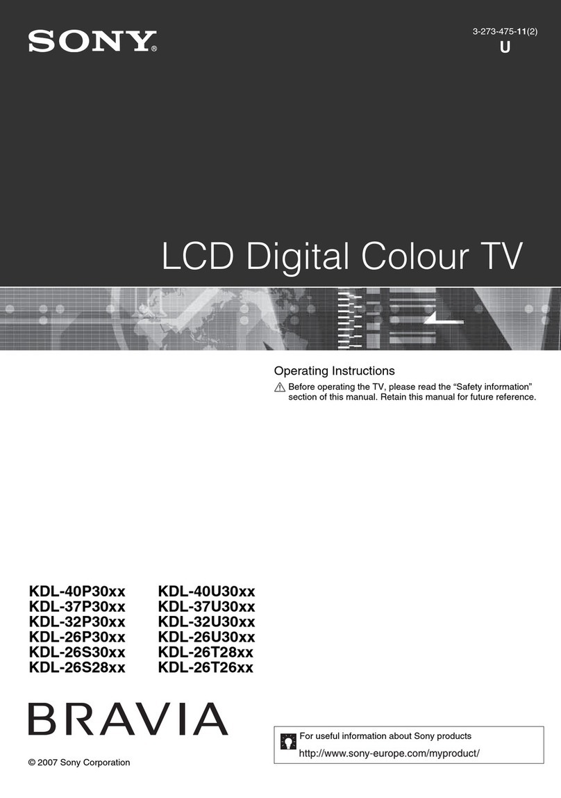 Sony BRAVIA 3-273-475-11(2) operating instructions