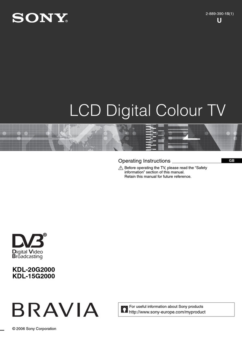 Sony BRAVIA 2-889-390-15(1) User manual Sony BRAVIA 2-889-390-15(1) User manual