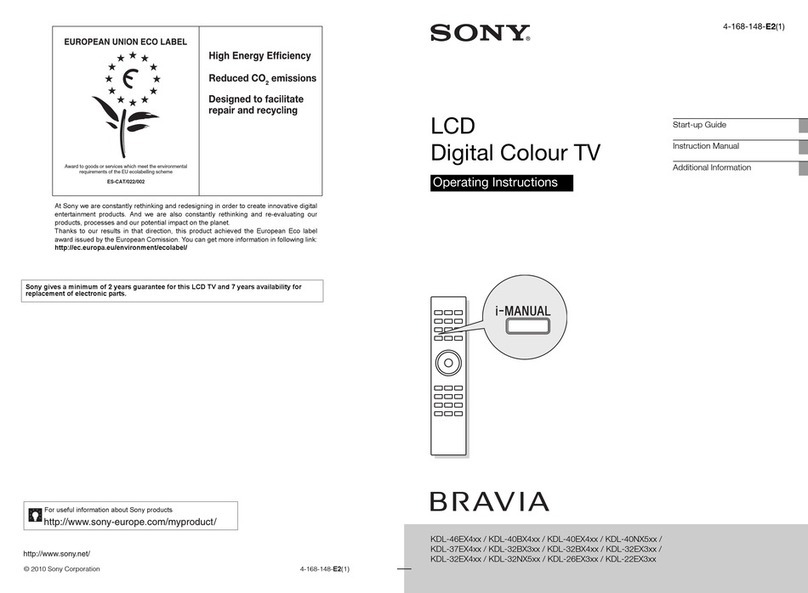 Sony BRAVIA 4-168-148-E2(1) User manual