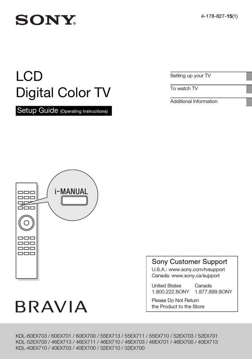 Sony BRAVIA 4-178-827-15(1) Setup guide