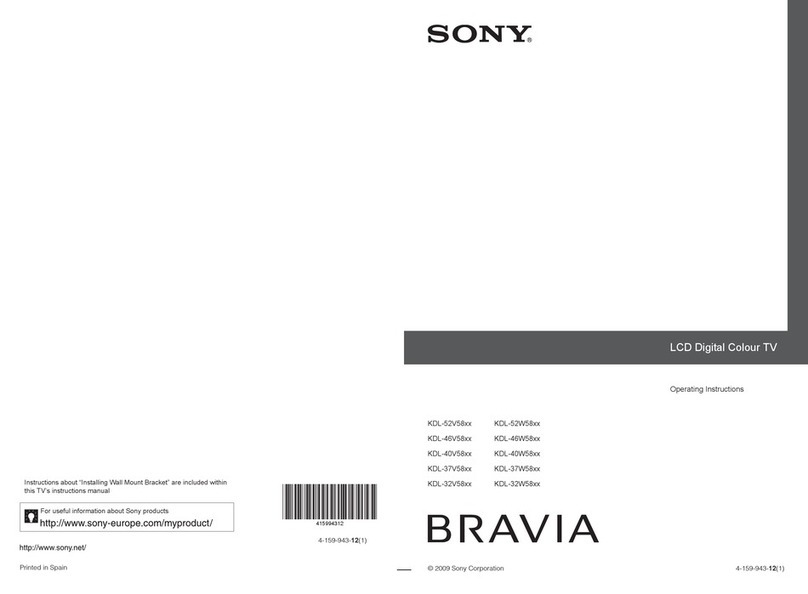 Sony BRAVIA 4-159-943-12 (1) User manual
