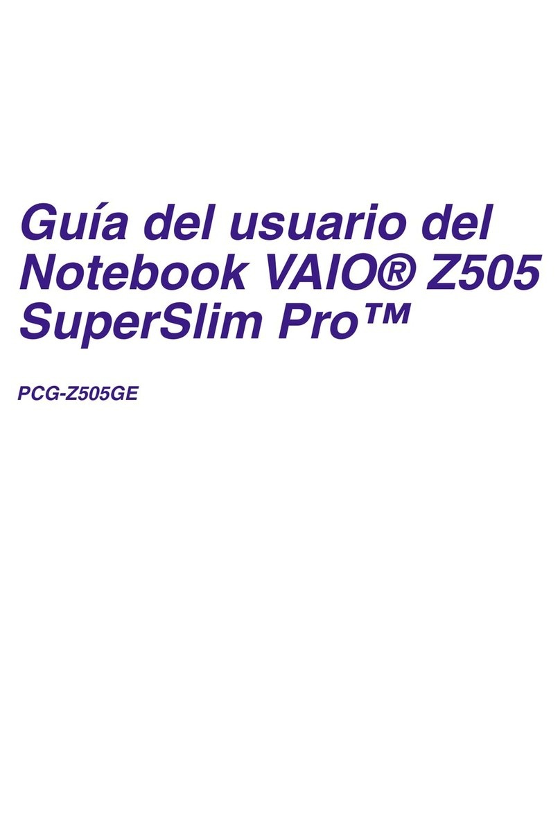 Sony PCG-Z505GE User manual