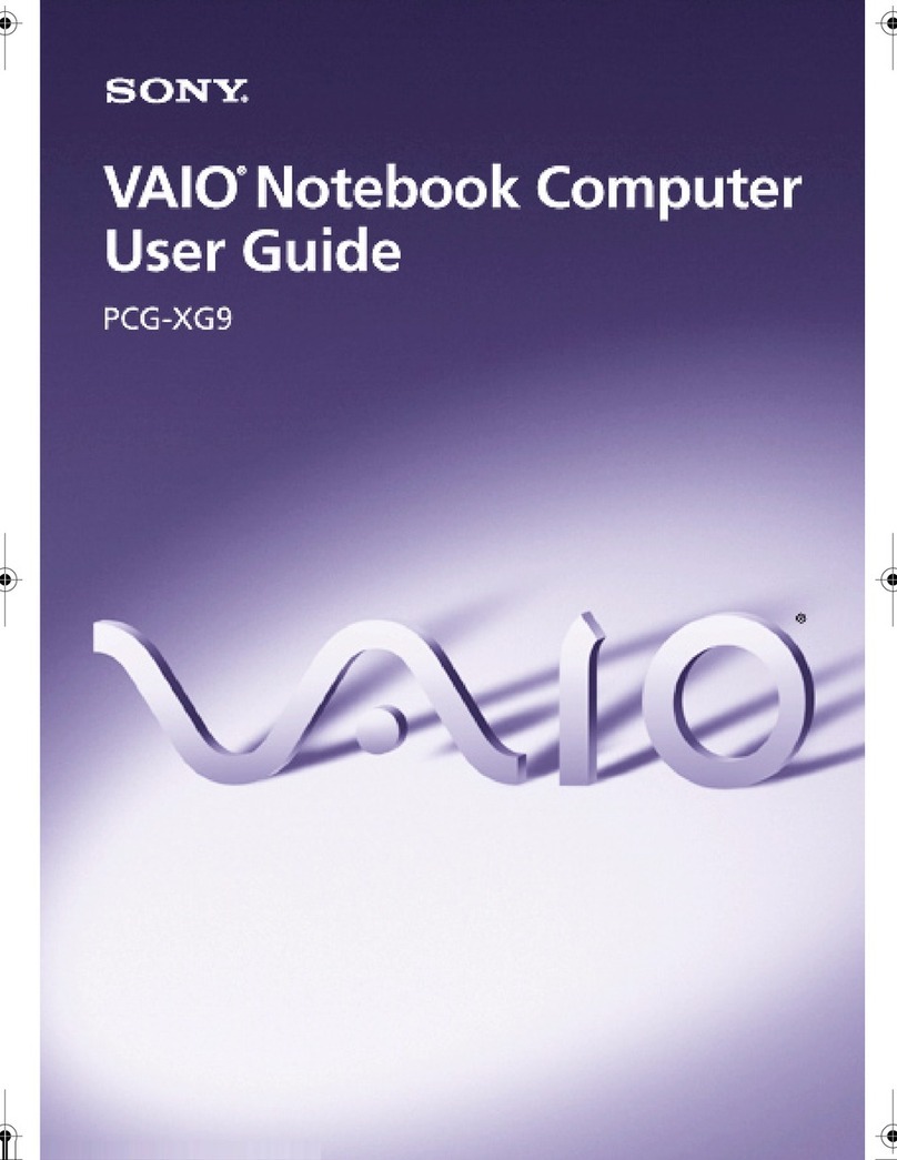 Sony VAIO PCG-XG9 User manual
