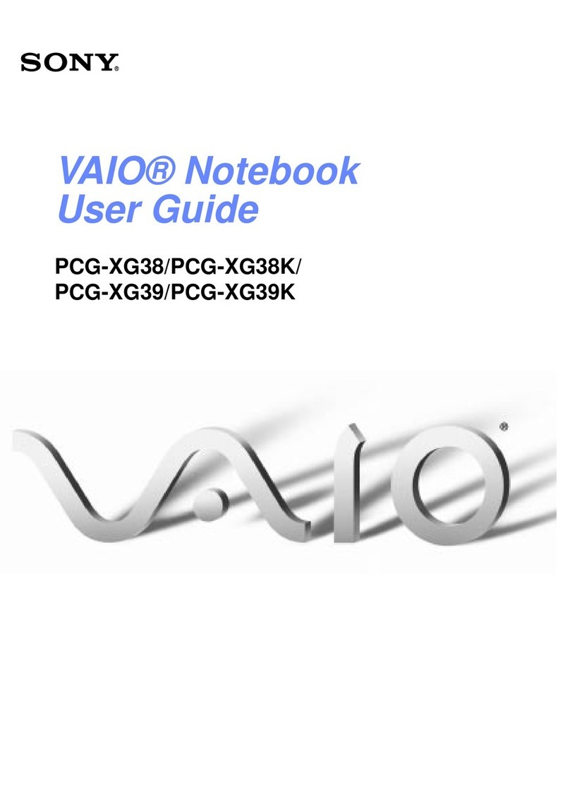 Sony VAIO PCG-XG38 User manual