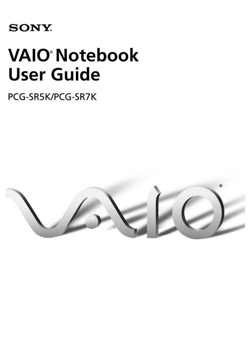 Sony VAIO PCG-SR5K user guide