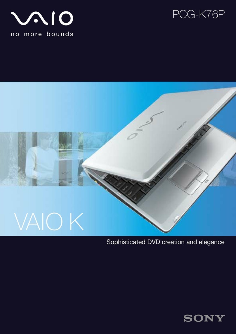 Sony VAIO PCG-K76P Brochure & specs