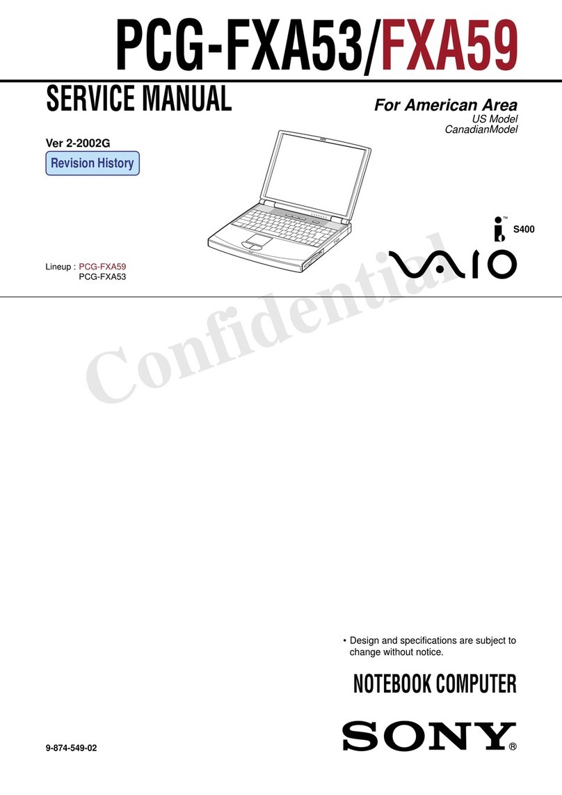 Sony VAIO PCG-FXA59 User manual