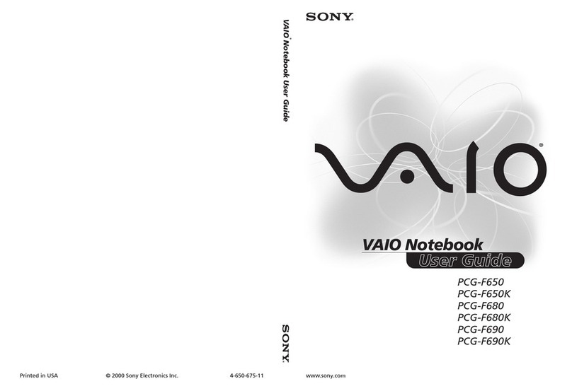 Sony VAIO PCG-9312 User manual