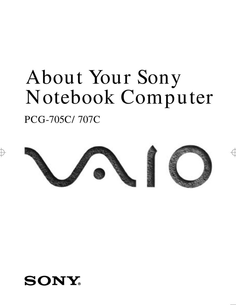 Sony VAIO 707C User manual Sony VAIO 707C User manual