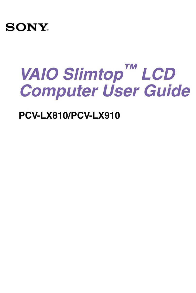 Sony PCV-LX810 - Vaio Slimtop Computer User manual