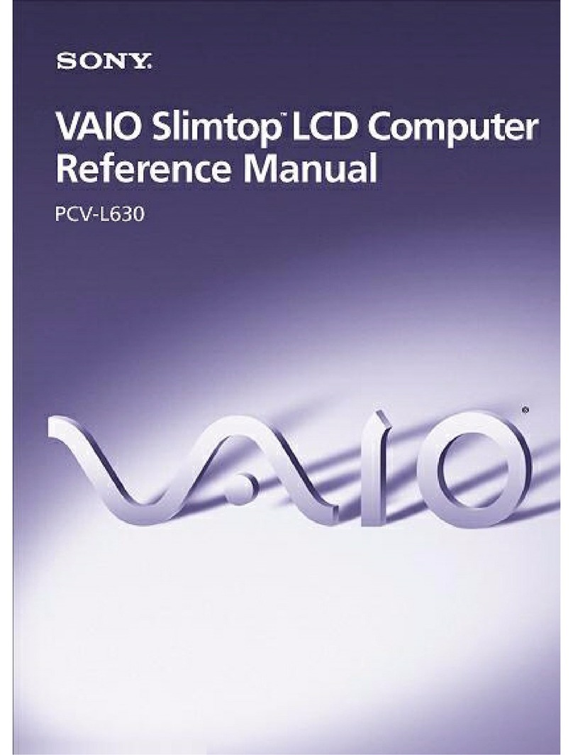 Sony PCV-L630 - Vaio Slimtop Computer User manual
