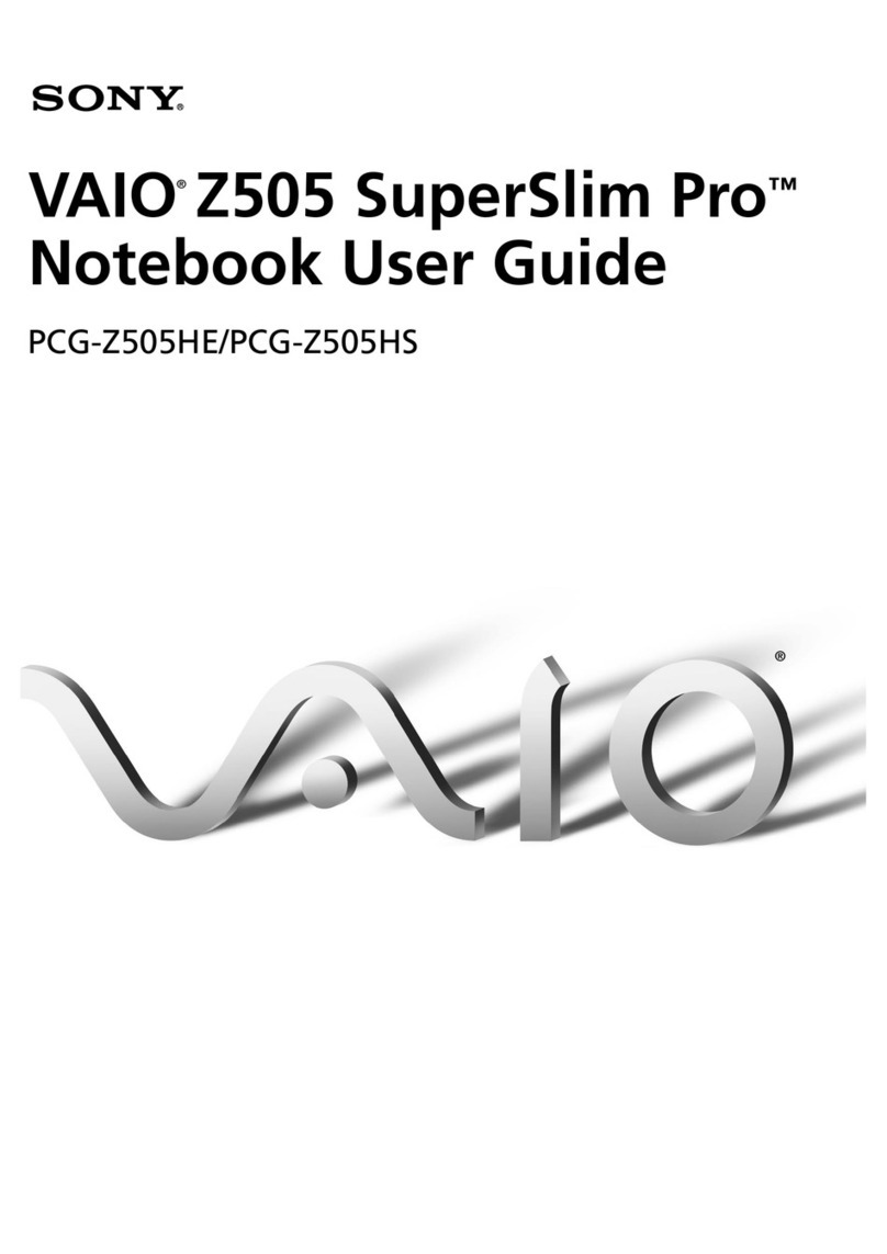 Sony VAIO PCG-Z505HS User manual