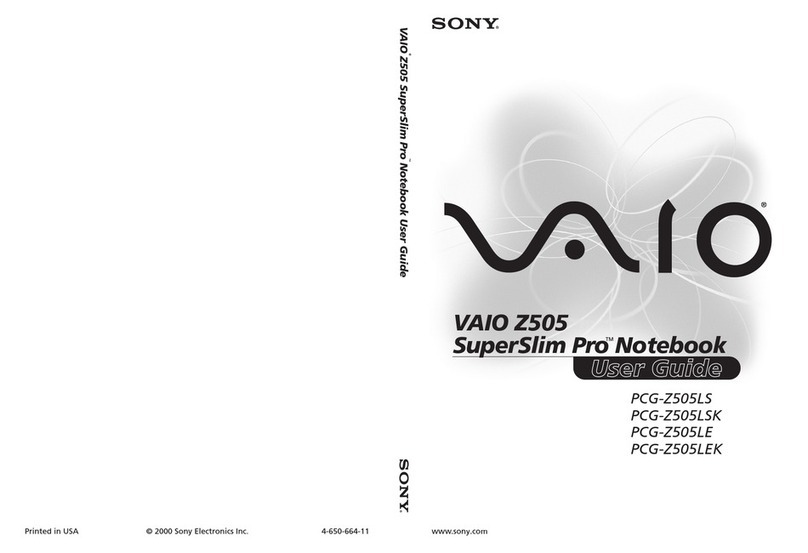 Sony VAIO PCG-Z505LE User manual