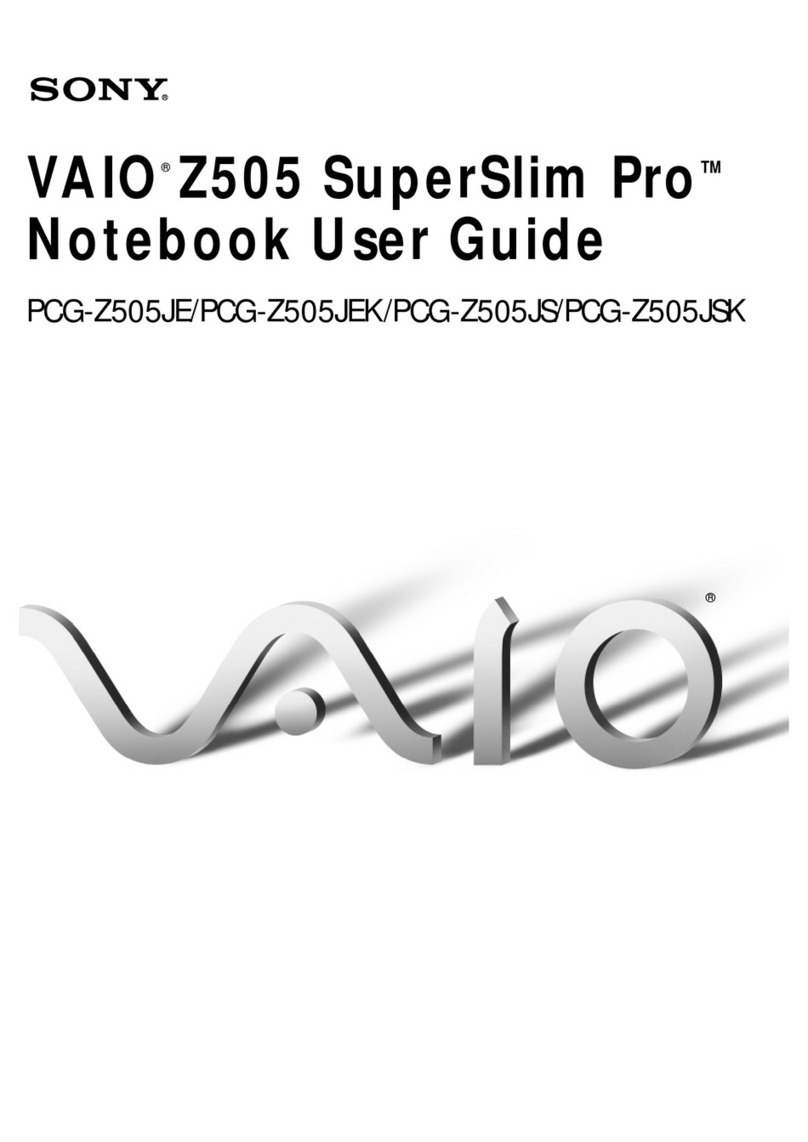 Sony PCG-Z505JEK user guide