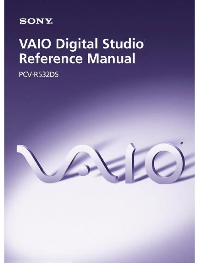 Sony PCV-R532DS - Vaio Digital Studio Desktop... User manual Sony PCV-R532DS - Vaio Digital Studio Desktop... User manual