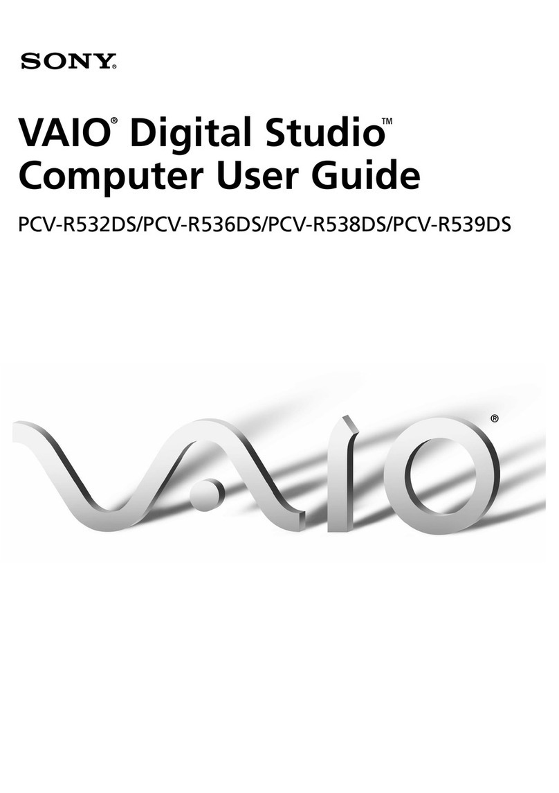 Sony VAIO Digital Studio PCV-R536DS User manual