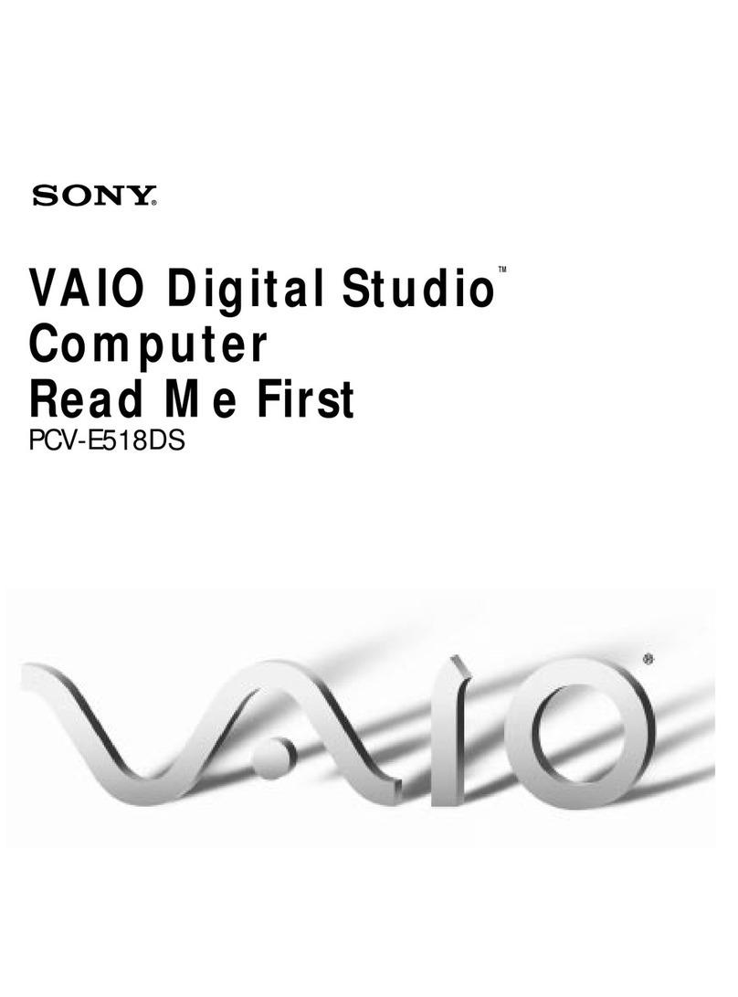 Sony PCV-E518DS - Vaio Digital Studio Desktop... Read me first