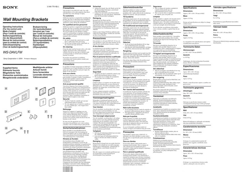 Sony WS-DAVLFM operating instructions