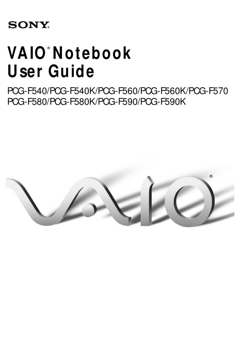 Sony VAIO PCG-F540 User manual