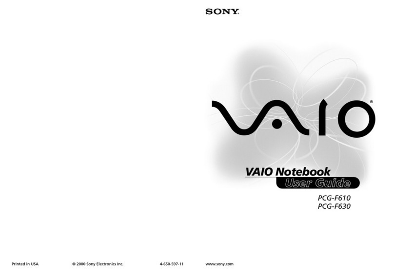 Sony VAIO PCG-F610 User manual