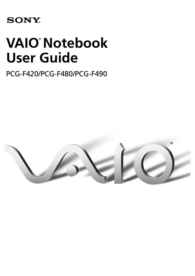 Sony VAIO PCG-F420 User manual
