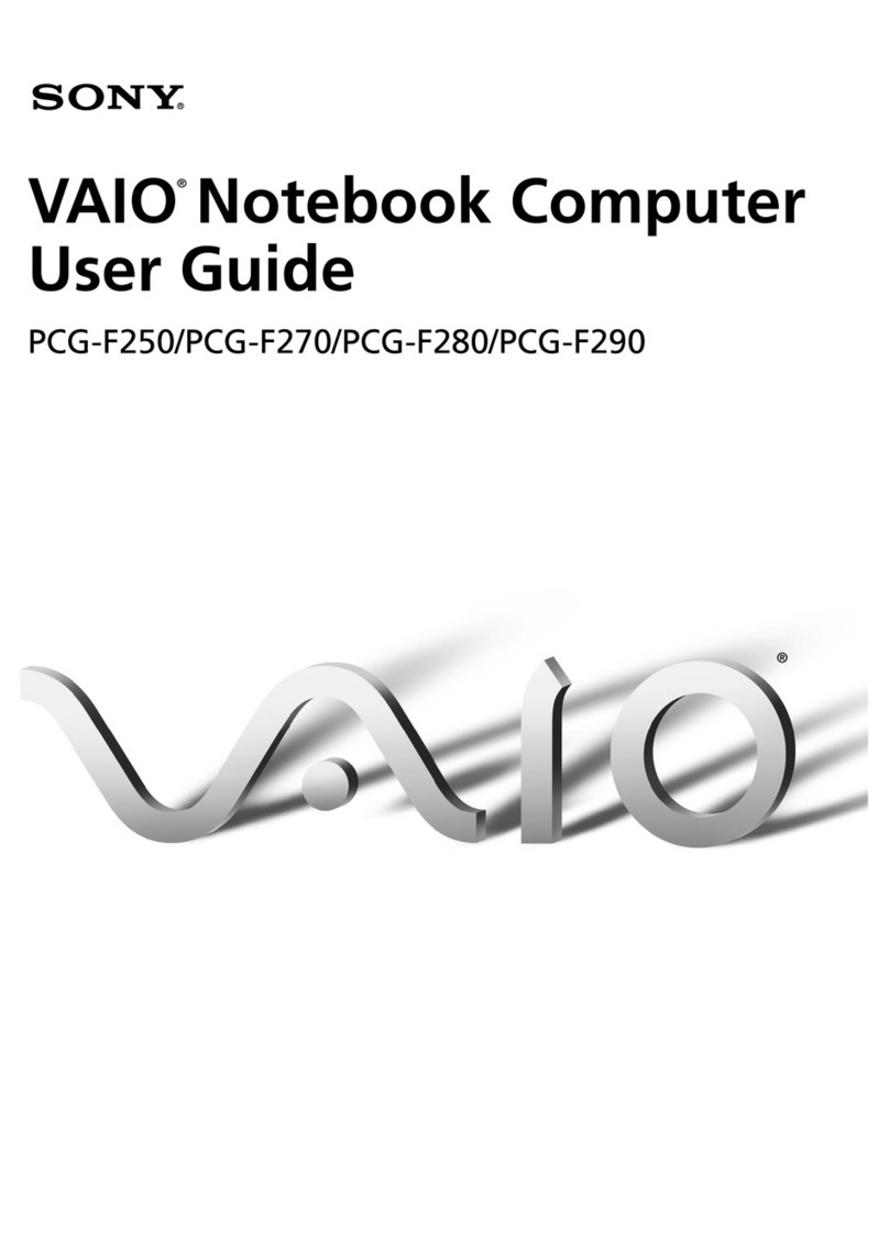 Sony VAIO PCG-F250 User manual