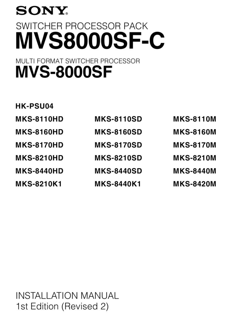 Sony MVS8000SF-C installation manual