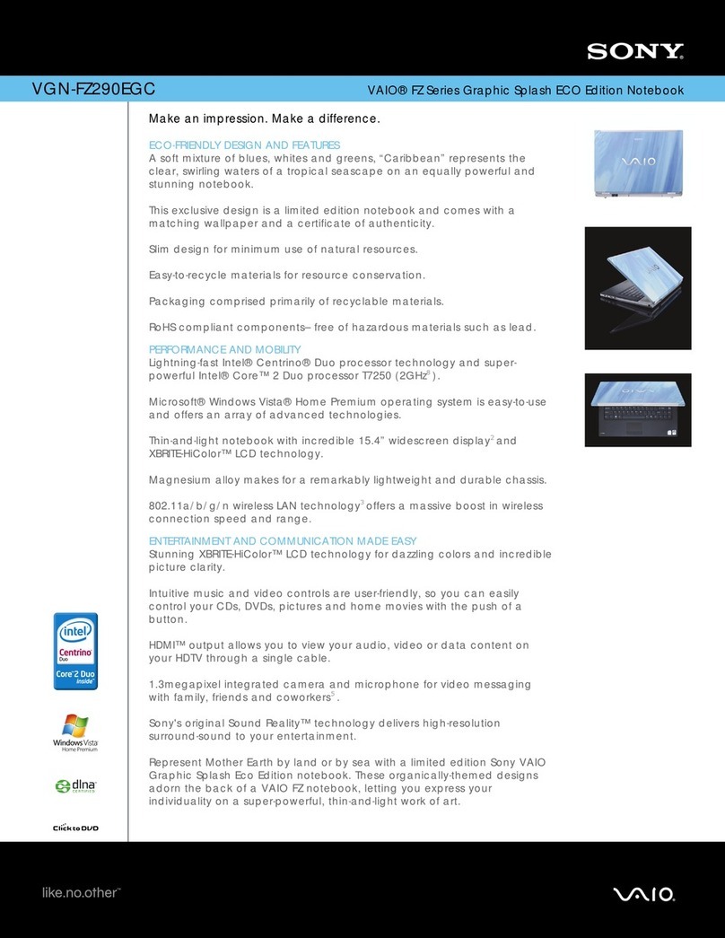 Sony VAIO VGN-FZ290EGC User manual