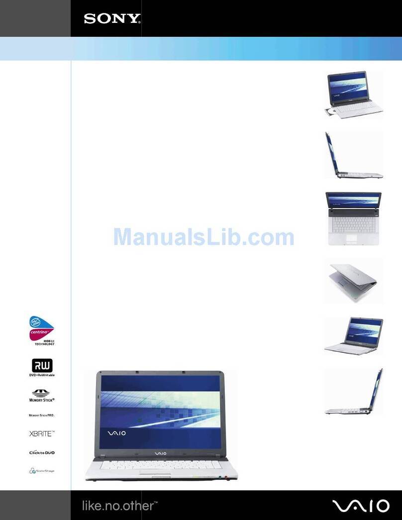 Sony VGN-FS850P/W User manual