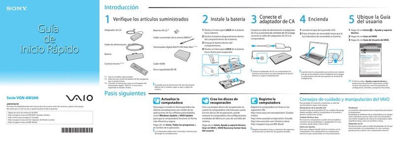 Sony VAIO VGN-AW200 Series User manual