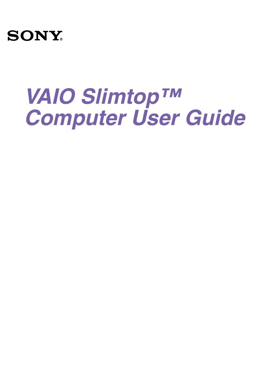 Sony VAIO VAIO Slimtop Computer User manual Sony VAIO VAIO Slimtop Computer User manual