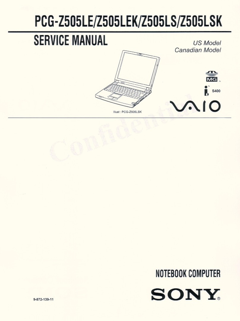 Sony VAIO PCG-Z505LE Service manual
