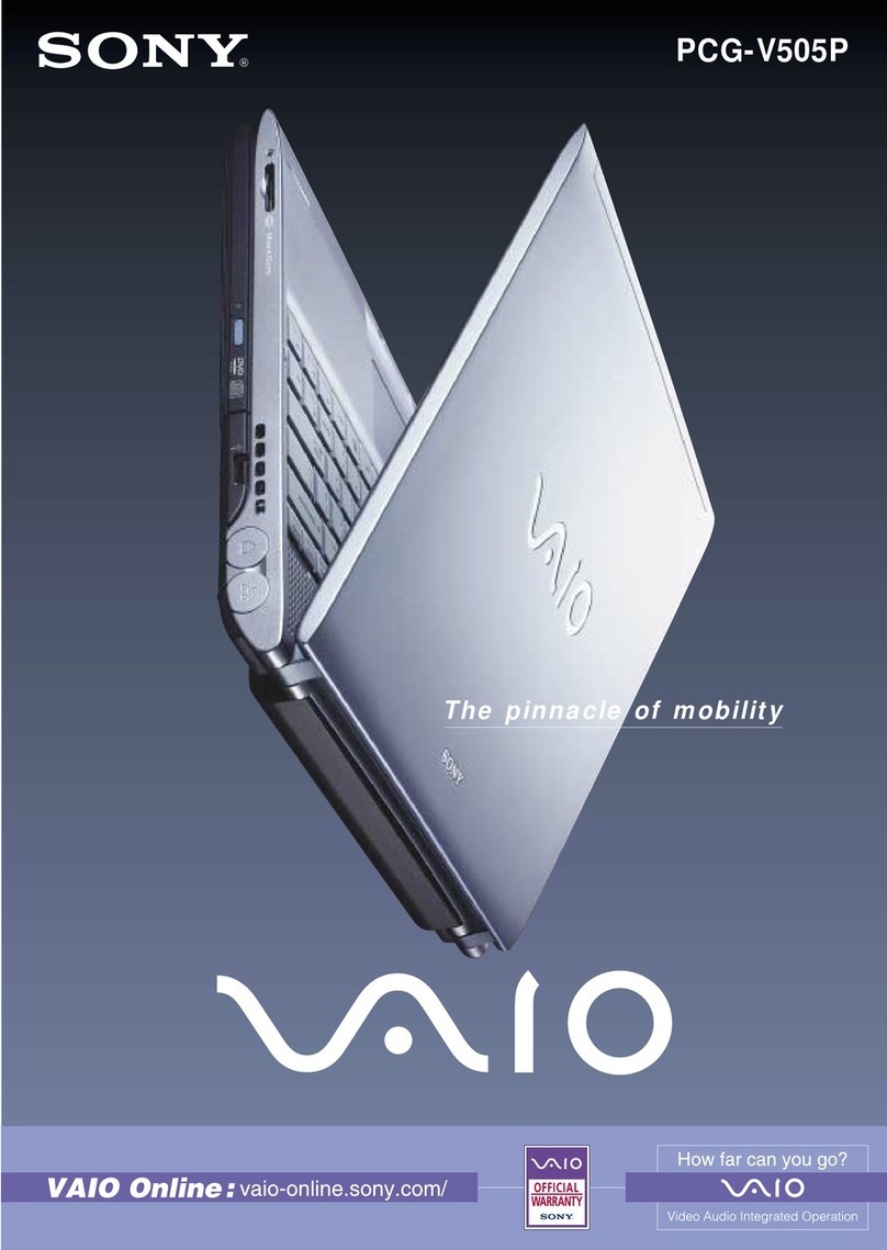 Sony VAIO PCG-V505P User manual