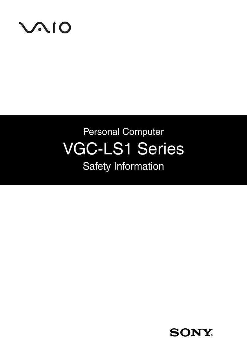 Sony VGC-LS1 - Vaio All-in-one Desktop Computer Original instructions