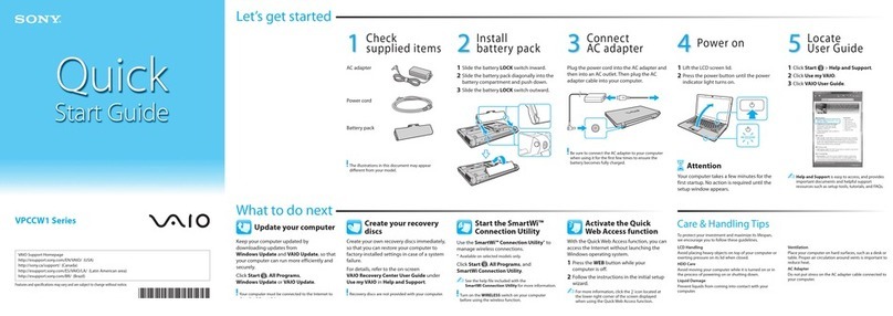 Sony VAIO VPCCW1 user guide
