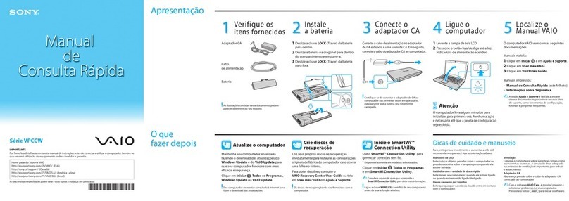 Sony Vaio VPCCW Series quick start guide