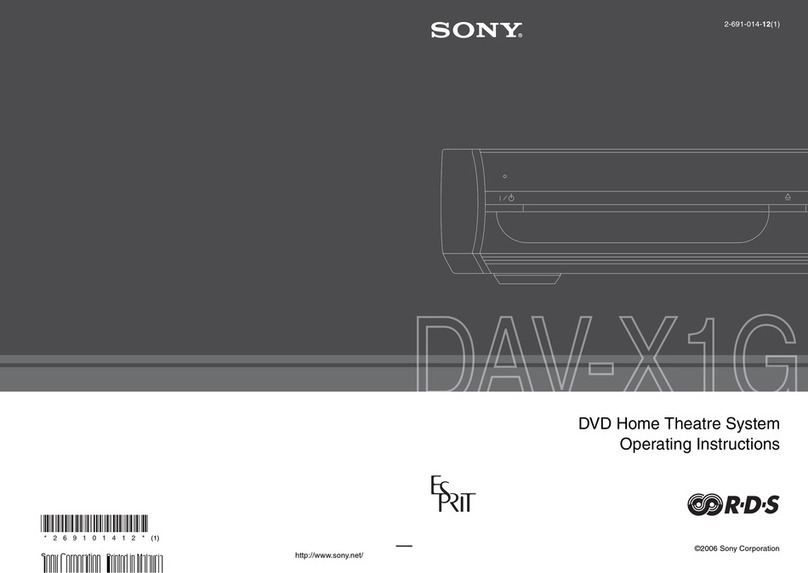 Sony DAV X1G User manual
