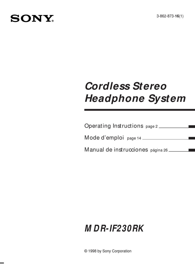 Sony MDR-IF230RK operating instructions