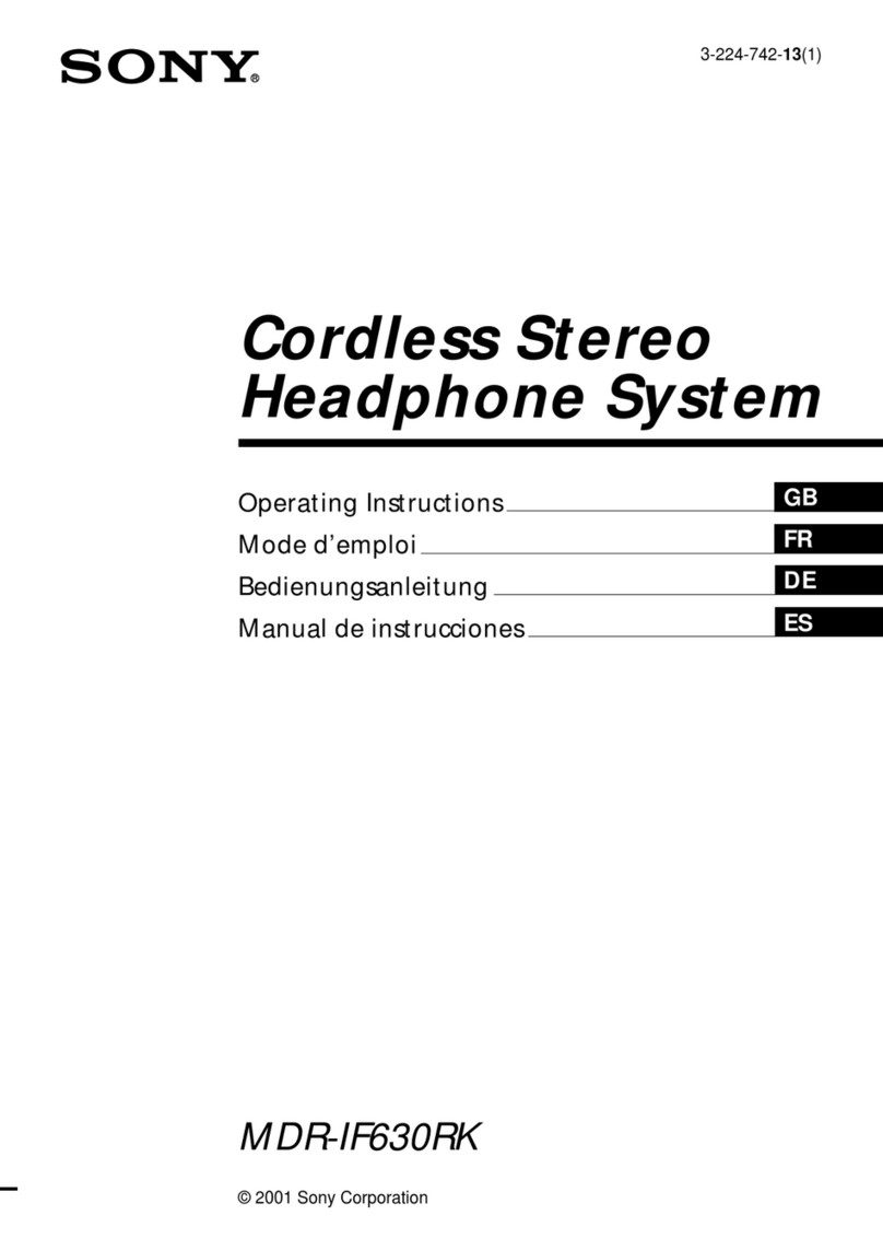 Sony MDR-IF630RK operating instructions